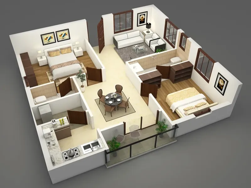 1 BHK apartment floor plan at Prestige Grove Hills Whitefield East Bangalore